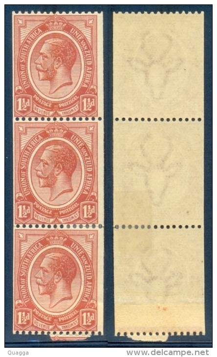 South Africa 1920. 1½d COIL STAMP With Join (UHB R3 V6). SACC 19*, SG 20*. - Unused Stamps