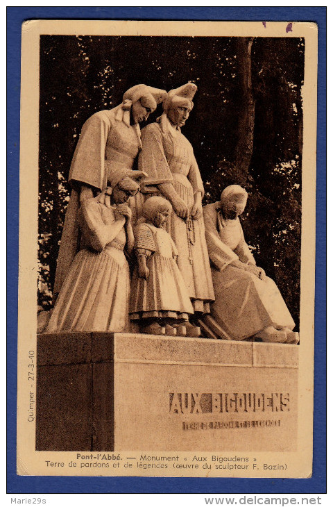 29 PONT L'ABBE Monument "Aux Bigoudens" Terre De Pardons Et De Légende - Pont L'Abbe