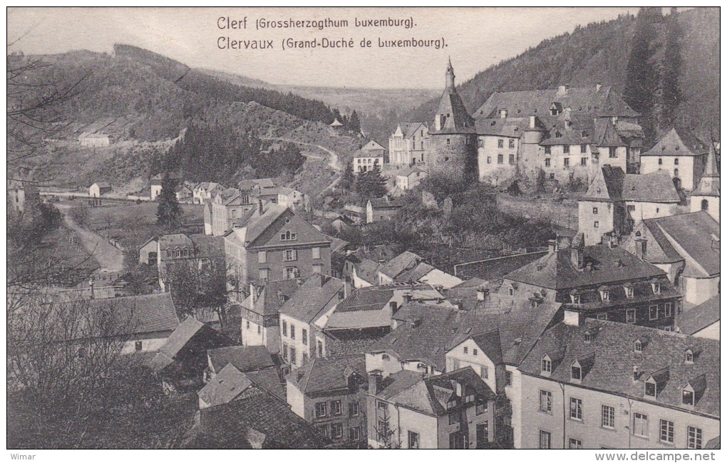 Clervaux Clerf Avant 1898 (pas Encore De Monument Du Klöppelkréich, Ni D´abbaye, Ni D´église) à Droite L´ancienne église - Clervaux