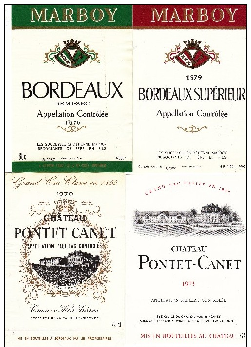 Chateau De                                Etiquettes 10 Exp - Bordeaux