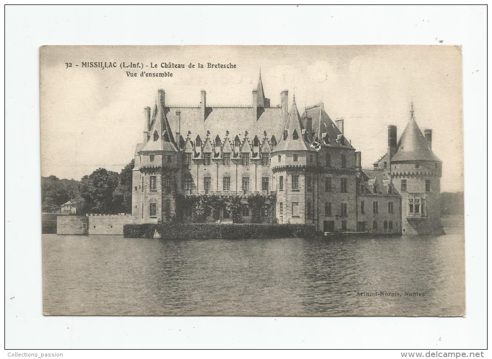 Cp , 44 , MISSILLAC , Le Château De La BRETESCHE , Vue D'ensemble , Vierge - Missillac