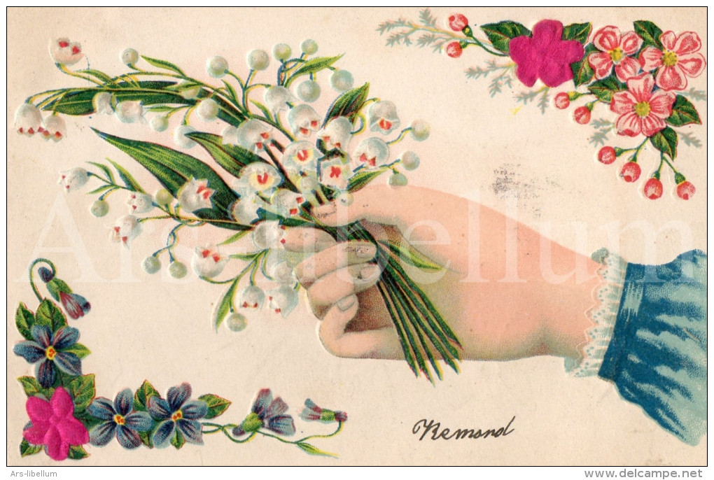 Postkaart / Post Card / Romantique / Romantic / Bas Reliëf / RELIEF / 1906 / Lelietje-van-dalen / Lily Of The Valley - Valentine's Day