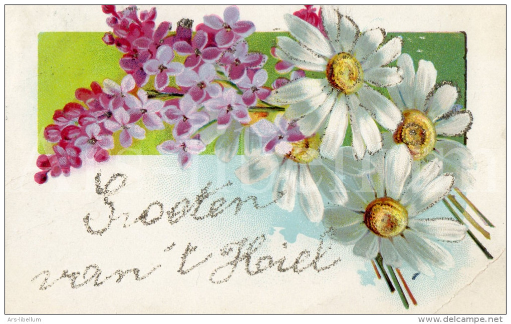 Postkaart / Post Card / Flowers / Bloemen / Fleurs / Groeten Van 't Koiel (?) / Hoicl (?) / Hoiel (?) / 1906 - Greetings From...