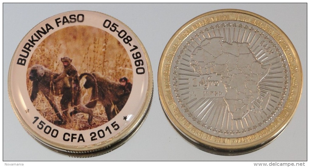 Burkina Faso 1500 CFA 2015 Bimetal Couleurs Animal - Burkina Faso