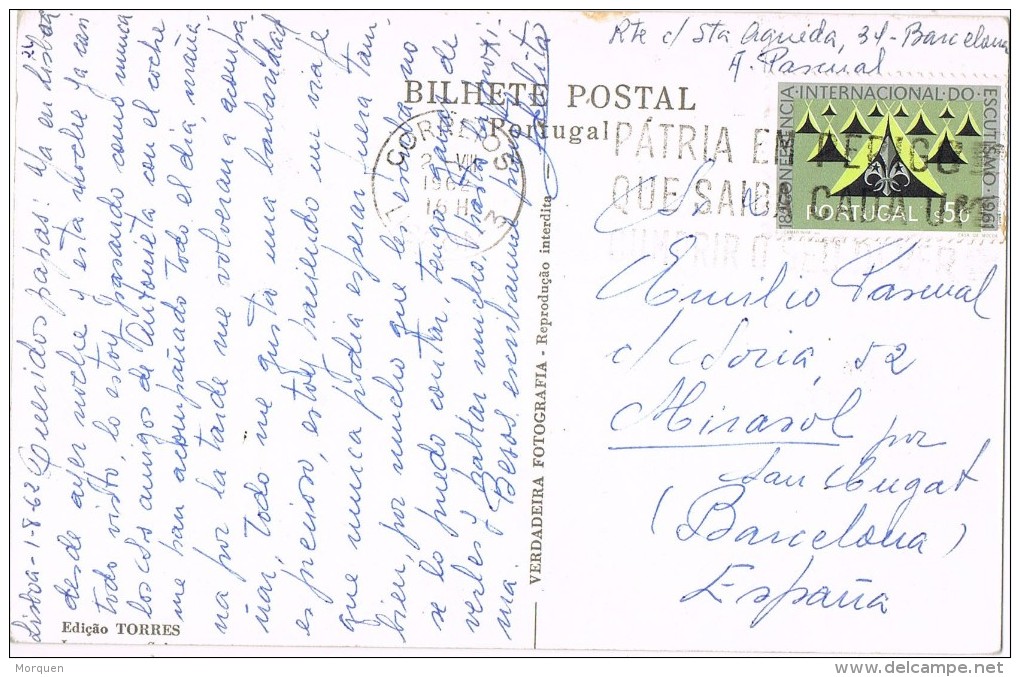15301. Postal LISBOA (Portugal) 1962. Claustros Jeronimos De LISBOA - Cartas & Documentos