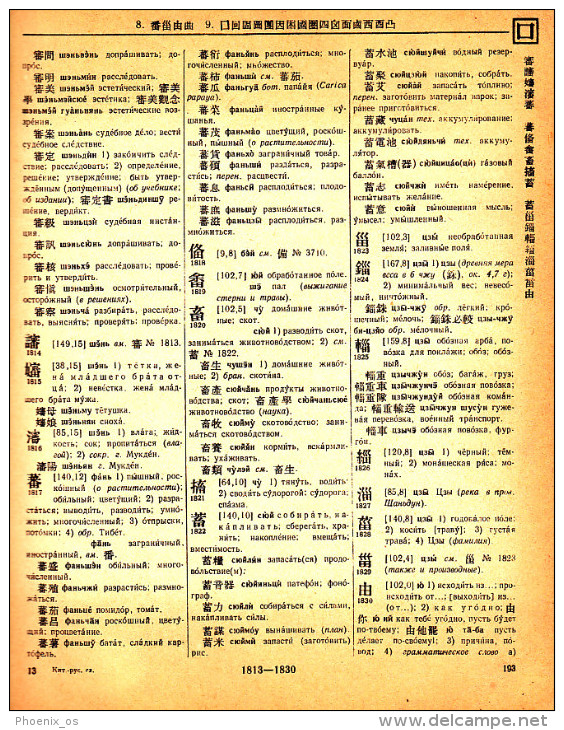 DICTIONARY - Chinese Russian, Russia - China, Year 1958 - Diccionarios