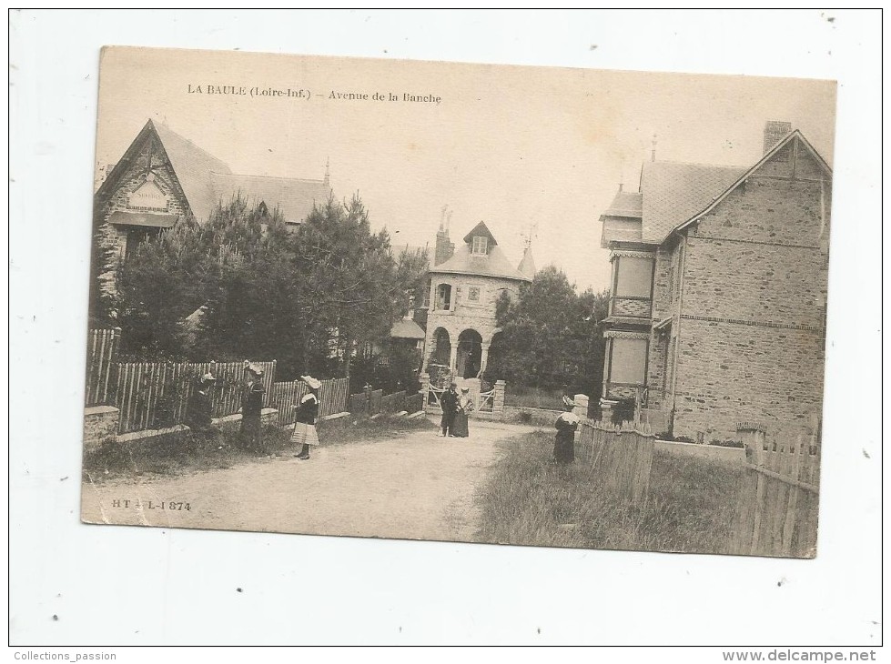 Cp , 44 , LA BAULE , Avenue De La MANCHE , Voyagée 1908 - La Baule-Escoublac