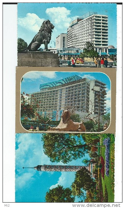 Egypte Le Caire Lot 3 Cpm 2 Hotel Hilton+the Tower - Le Caire