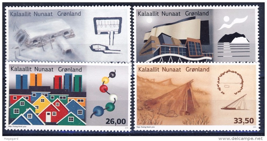 #Greenland 2015. Architecture. 4 Items MNH(**) - Ungebraucht