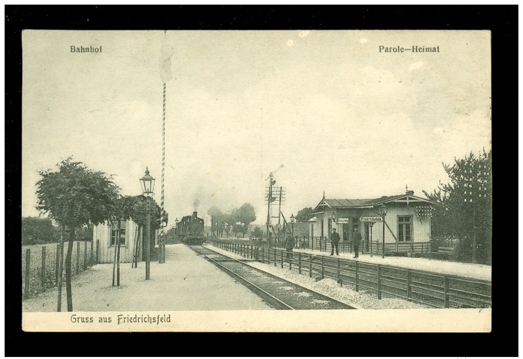 Duitsland   Gruss Aus Friedrichsfeld  Bahnhof  Gare Station Train - Parole - Heimat - Voerde