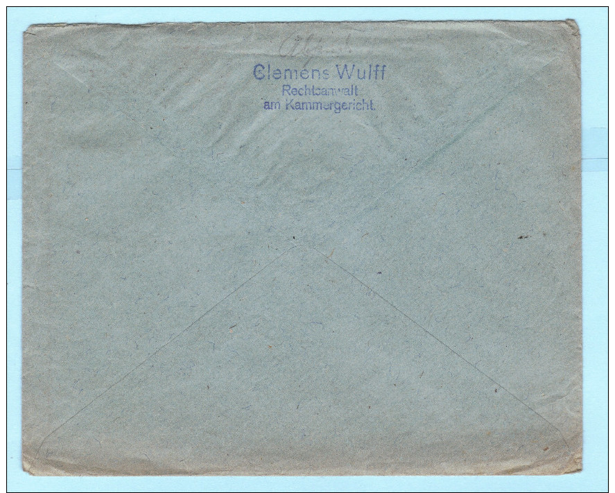 BAYERN - DEUTSCHES REICH Brief Cover - C. Wulff Rechtsanwalt - Gewerkschaft Dorstfeld ? ( 2 Scan)(32511) FFF - Other & Unclassified