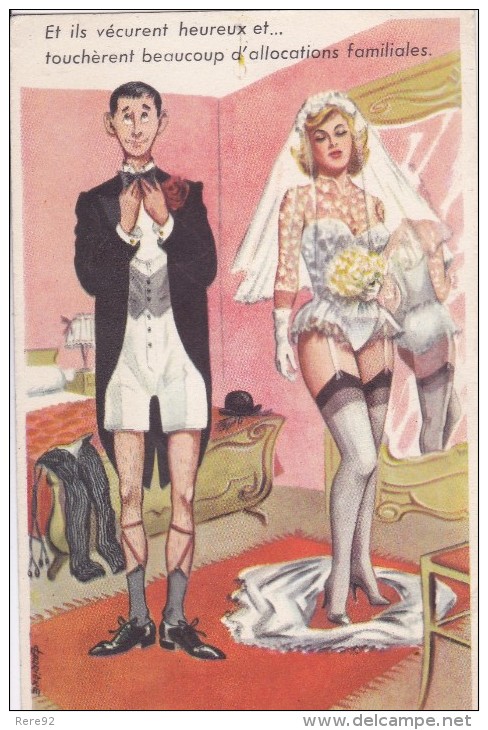 Humour Illustrateur Carriére " Serie Mariage Et Ils Vécurent Heureux Etc.... " Photochrom N° 749 - Carrière, Louis