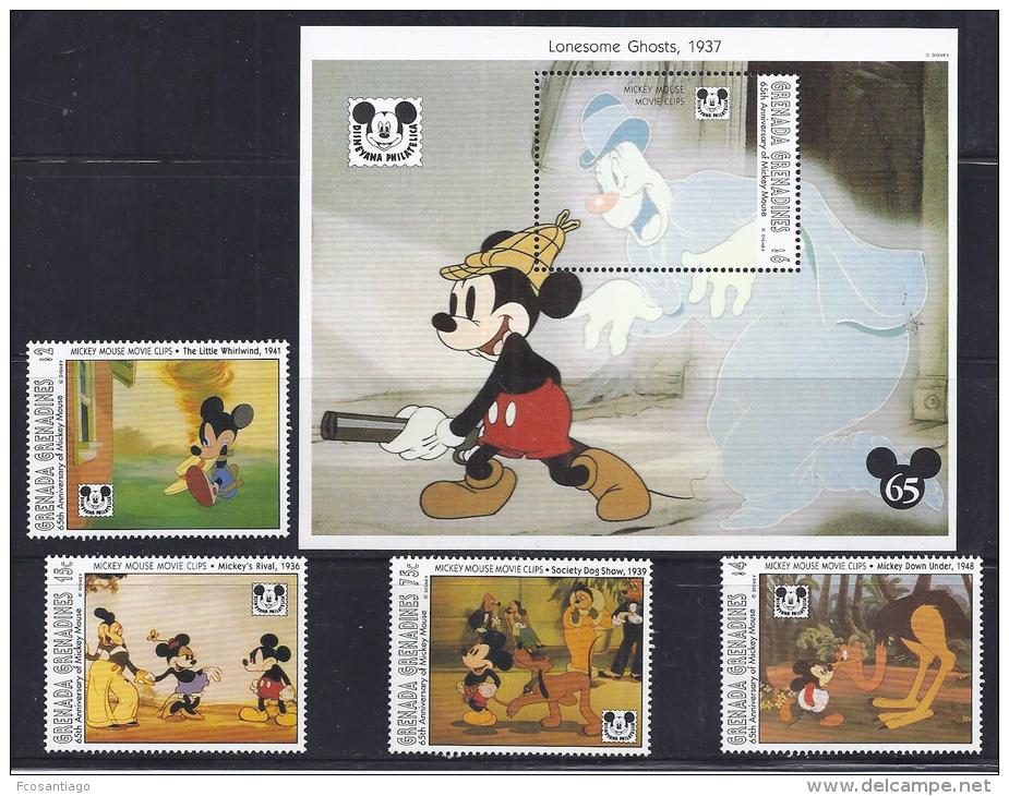 DISNEY -GRENADA GRENADINAS 1993-  Yvert#1522/25 H287 Precio Cat&euro;16.50 - Disney