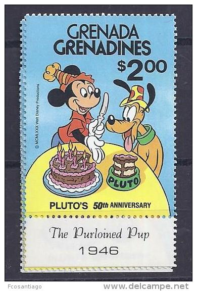 DISNEY -GRENADA GRENADINAS 1981-  Yvert#378 Precio Cat&euro;2.75 - Disney