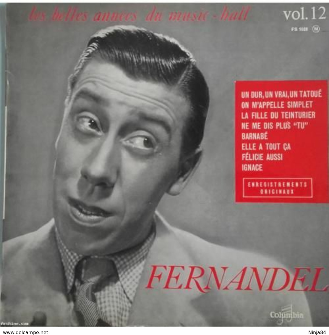 LP 25 CM (10")  Fernandel  "  Les Belles Années Du Music-hall  " - Formatos Especiales