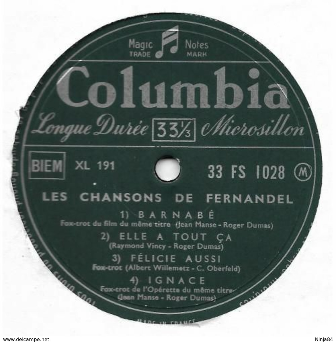 LP 25 CM (10")  Fernandel  "  Les Belles Années Du Music-hall  " - Special Formats