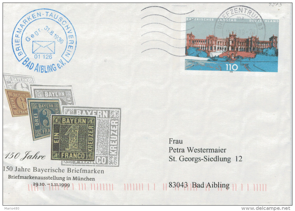 GANZSACHE   1999     GEBRAUCHT    BRIEFZENTRUM 83 - Briefomslagen - Gebruikt