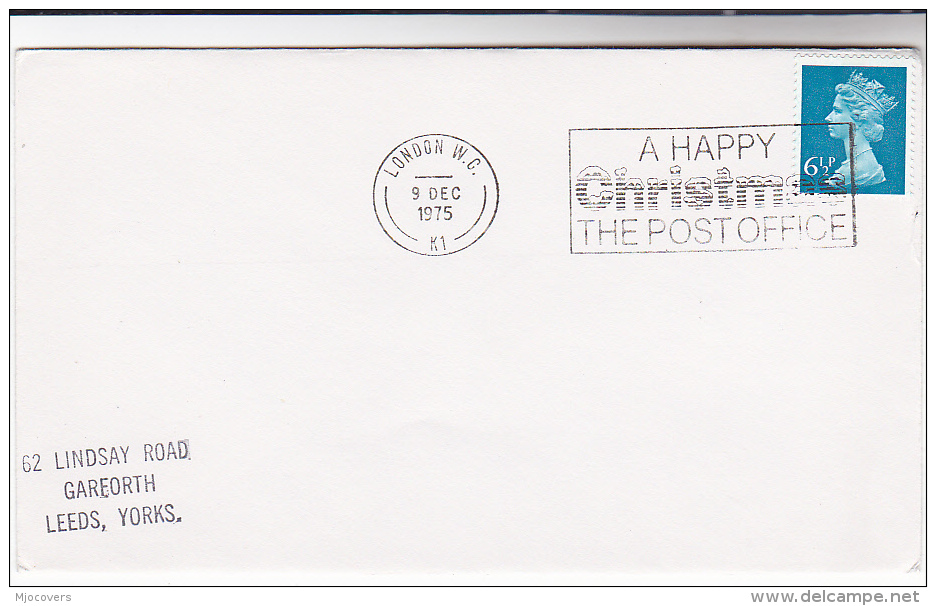 1975 ´A HAPPY CHRISTMAS THE POST OFFICE´ SLOGAN Pmk COVER London GB  Stamps - Kerstmis