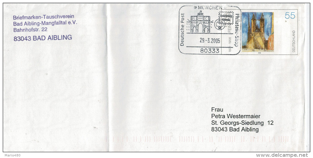 GANZSACHE   2005     GEBRAUCHT    MUNCHEN - Enveloppes Privées - Oblitérées