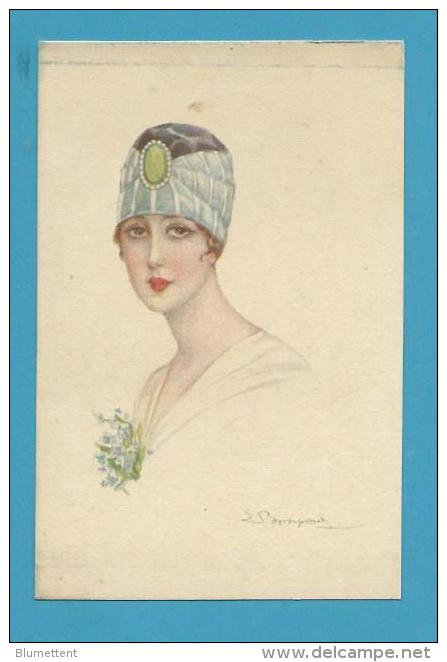 CPA 987-4 Art Déco Fantaisie Jeune Femme Mode Chapeau Illustrateur Italien BOMPARD Italie - Bompard, S.