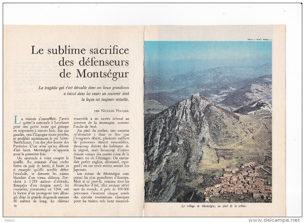 Montségur Ariège Le Sublime Sacrifice  Des Défenseurs De Montségur  Par Nicolas Poulain 1974  Condensé  TBE - Non Classés