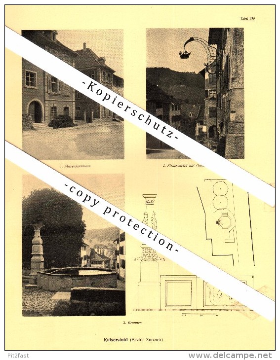 Photographien  / Ansichten , 1924 , Kaiserstuhl , Bezirk Zurzach , AG , Prospekt , Fotos , Architektur !!! - Kaiserstuhl