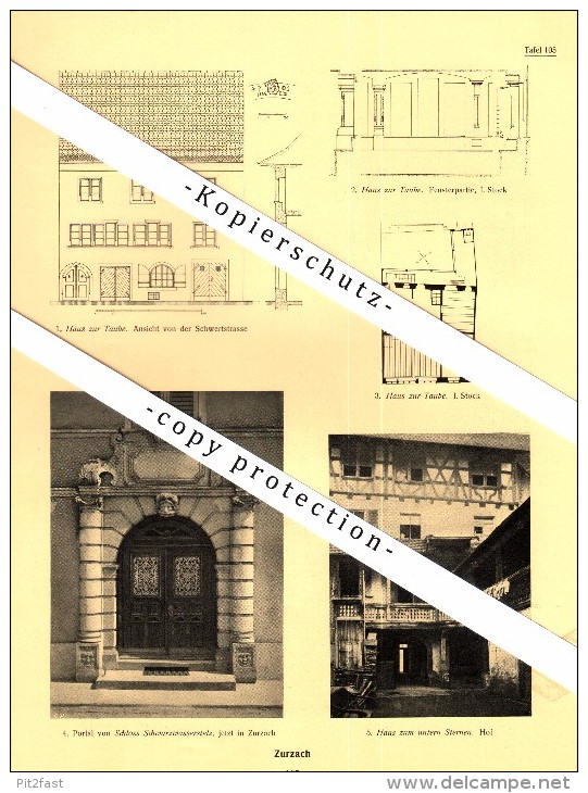 Photographien  / Ansichten , 1924 , Zurzach , AG , Prospekt , Fotos , Architektur !!! - Zurzach