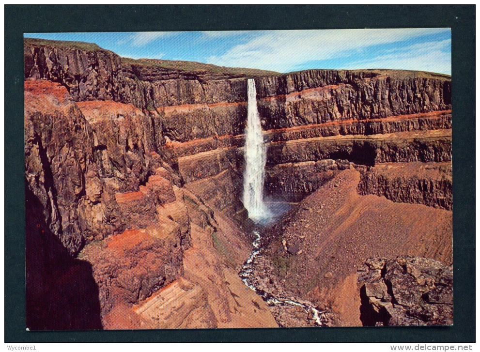 ICELAND  -  Hengifoss Waterfall  Unused Postcard As Scan - Iceland