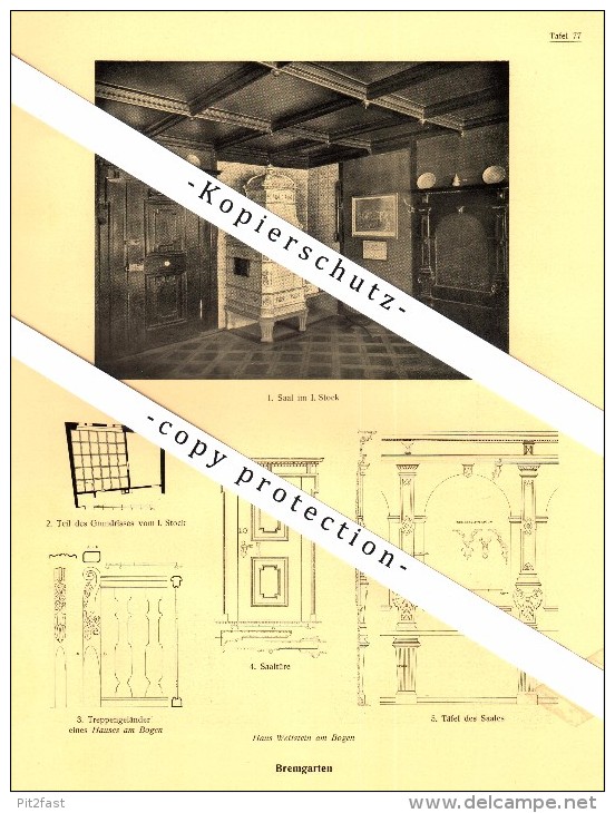 Photographien / Ansichten , 1924 , Bremgarten , Gasthof , Haus Wettstein , Hotel , Prospekt , Architektur , Fotos !!! - Bremgarten