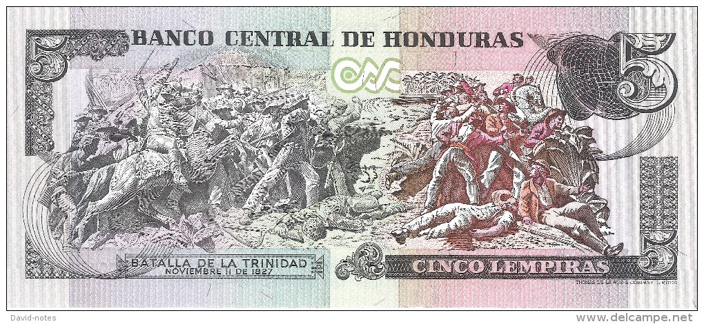 Honduras - Pick 63a - 5 Lempiras 1980 - Unc - Honduras