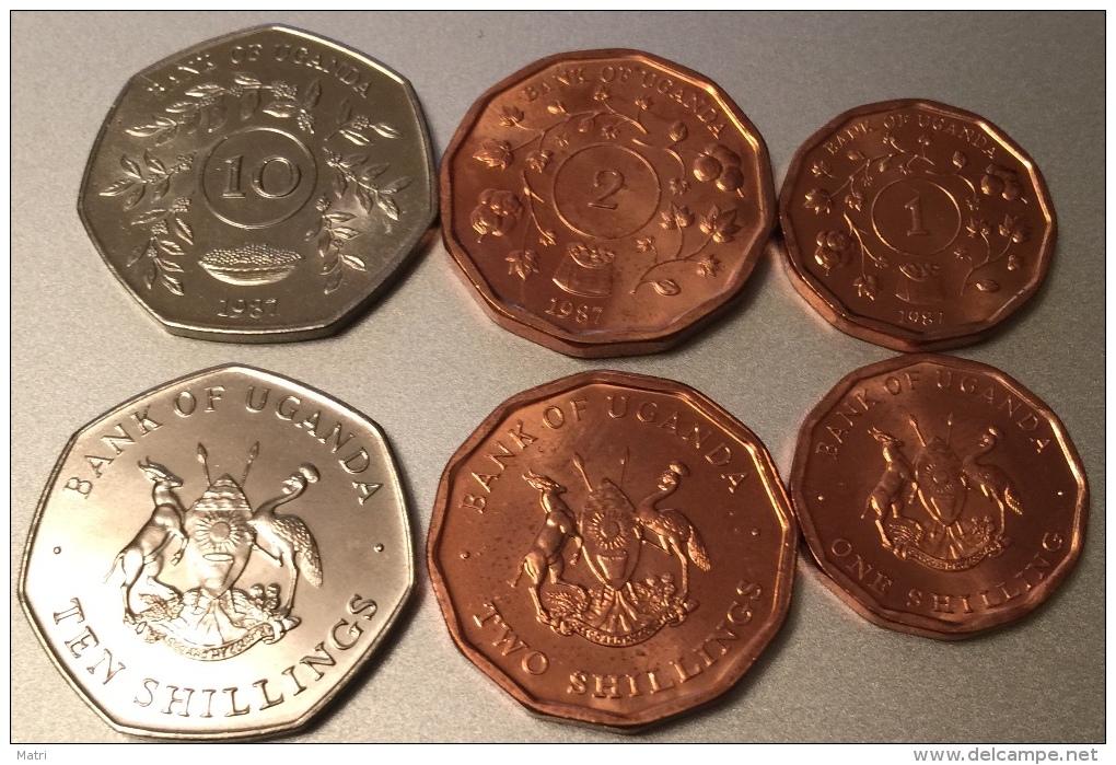 Uganda 3 Coins Set UNC - Uganda