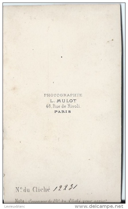 Photo Montée Sur Carton /Ecolier ? / Etudiant ?  /MULOT/Paris /Vers 1890  PHOTN52 - Anciennes (Av. 1900)