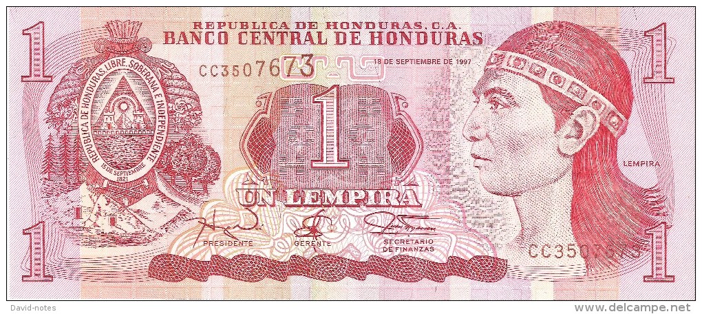 Honduras - Pick 79A - 1 Lempira 1997 - Unc - Honduras