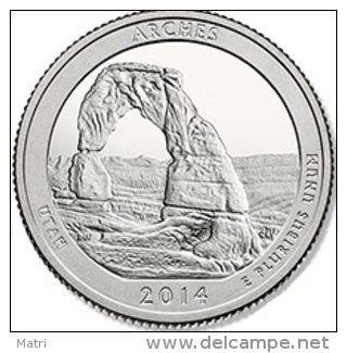 USA 25 Cents 2014 Arches  UNC D - 2010-...: National Parks