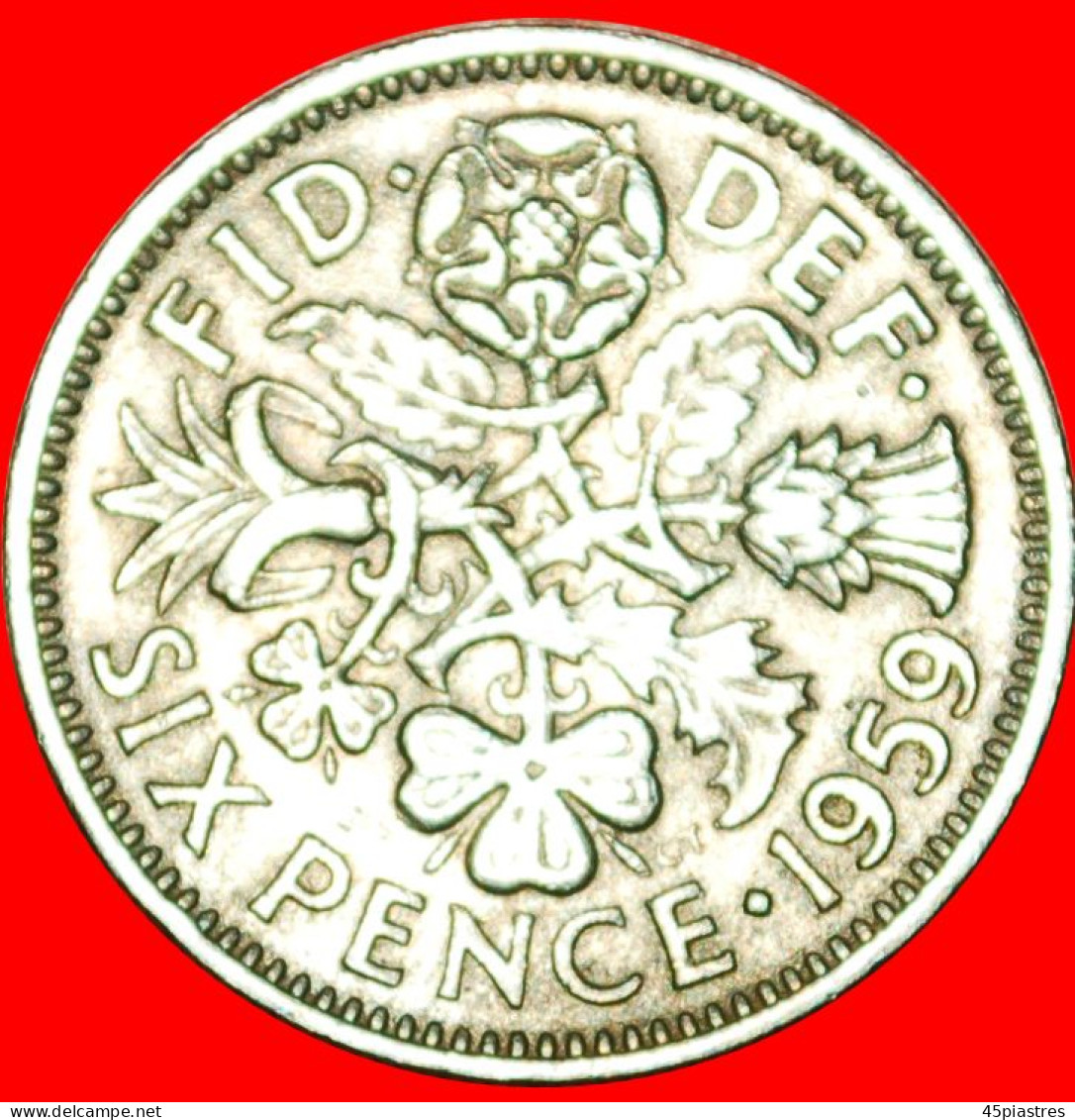 &#9733;LAST TYPE: UNITED KINGDOM &#9733; 6 PENCE 1959! LOW START &#9733; NO RESERVE! - H. 6 Pence