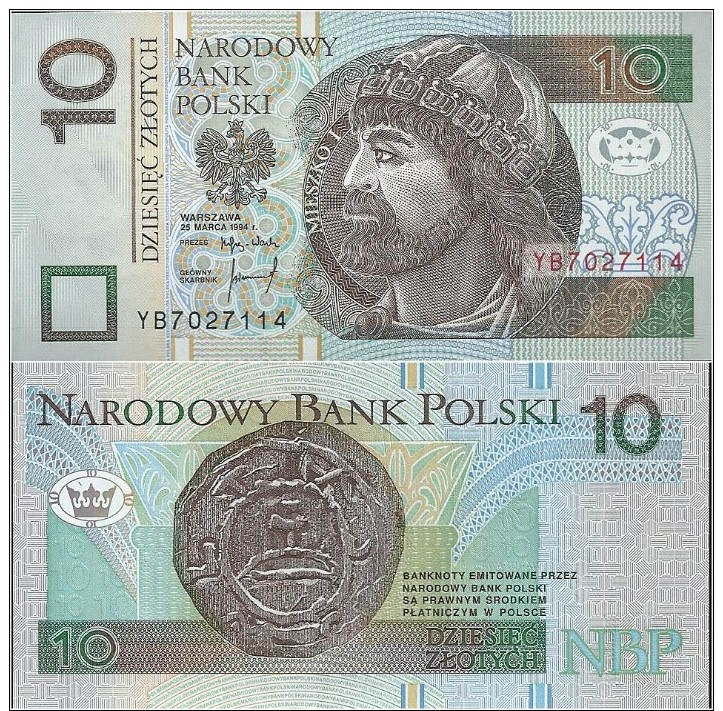 Polonia - Pick 173 - 10 Z&#322;otych - (25-03-1994) UNC - Pologne