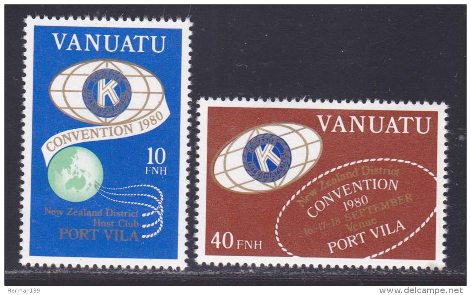 VANUATU N°  615 &amp; 616 ** MNH Neufs Sans Charnière, Légende Anglaise, TB  (D672) Kiwanis International - 1980 - Vanuatu (1980-...)