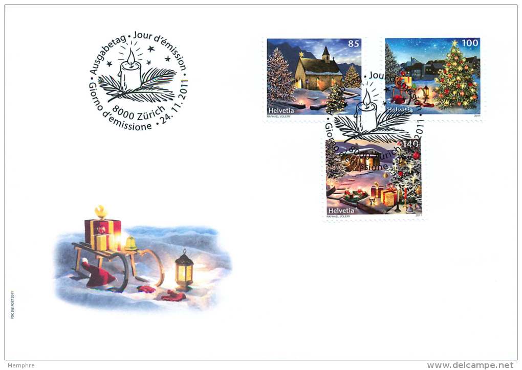 2011   Timbres De Noël - FDC