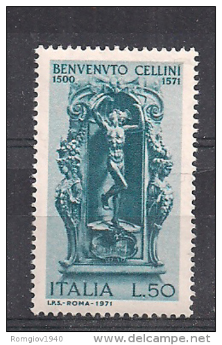 ITALIA 1971 BENVENUTO CELLINI SASS. 1143 MLH VF - 1971-80:  Nuevos