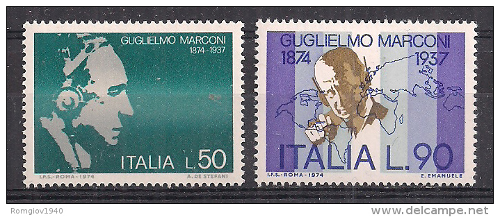 ITALIA 1974 G.MARCONI SASS. 1245-1246 MNH XF - 1971-80:  Nuevos