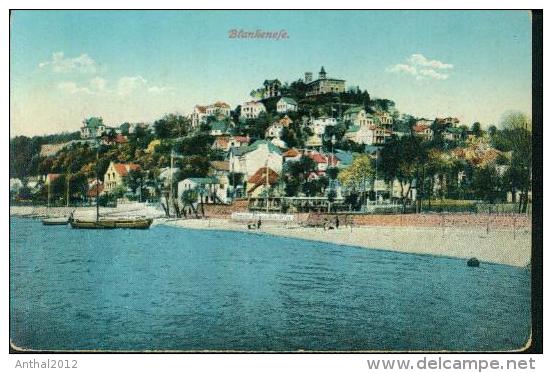 Rarität Litho Blankenese Wohngebiet Schiffe Culmbacher Bierhaus Um 1900 - Blankenese