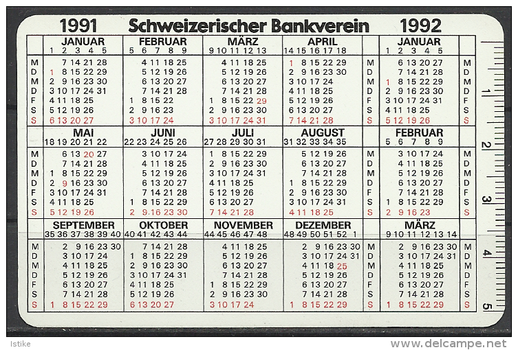 Switzerland, Schweizerischer Bankverein,Interlaken And Grindelwald, 1991-1992. - Formato Piccolo : 1991-00