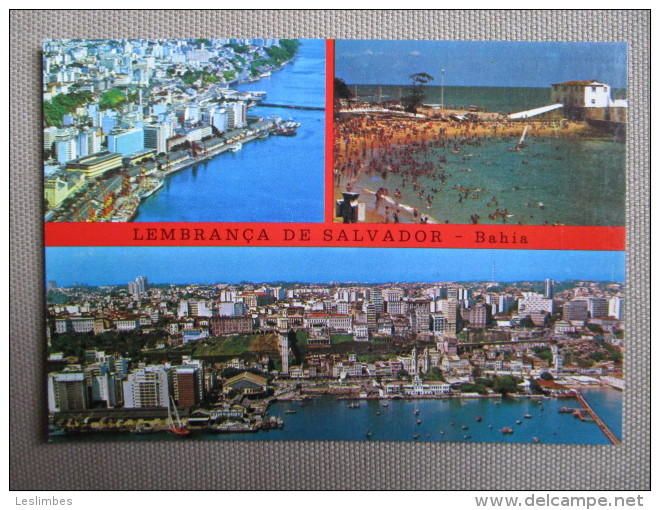 Lembranca De Salvador, Bahia. Porto. Forte Santa Maria. Vista Panoramica. - Salvador De Bahia