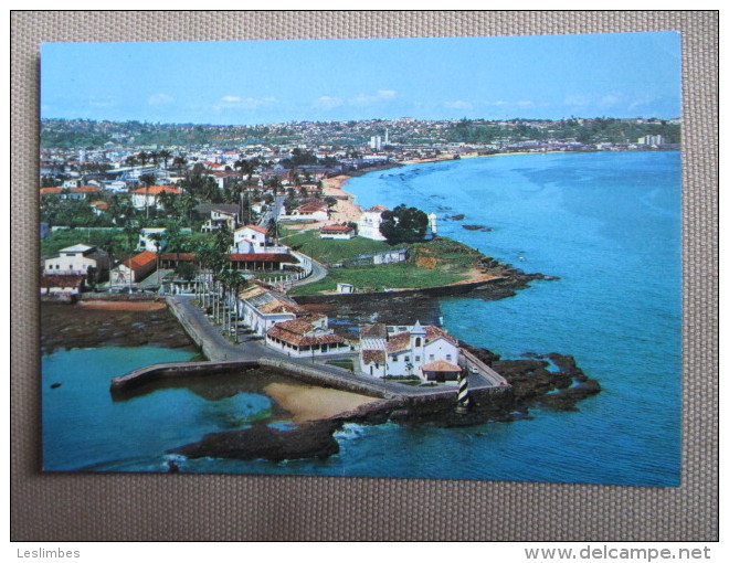 Salvador, Bahia. Vista Aerea Da Ponta De Mont'serrat Destacando Se A Igreja, Farol E Forte. - Salvador De Bahia