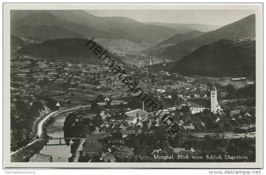 Murgtal - Blick Vom Schloss Eberstein - Foto-AK 30er Jahre - Verlag Gebr. Metz Tübingen - Gernsbach