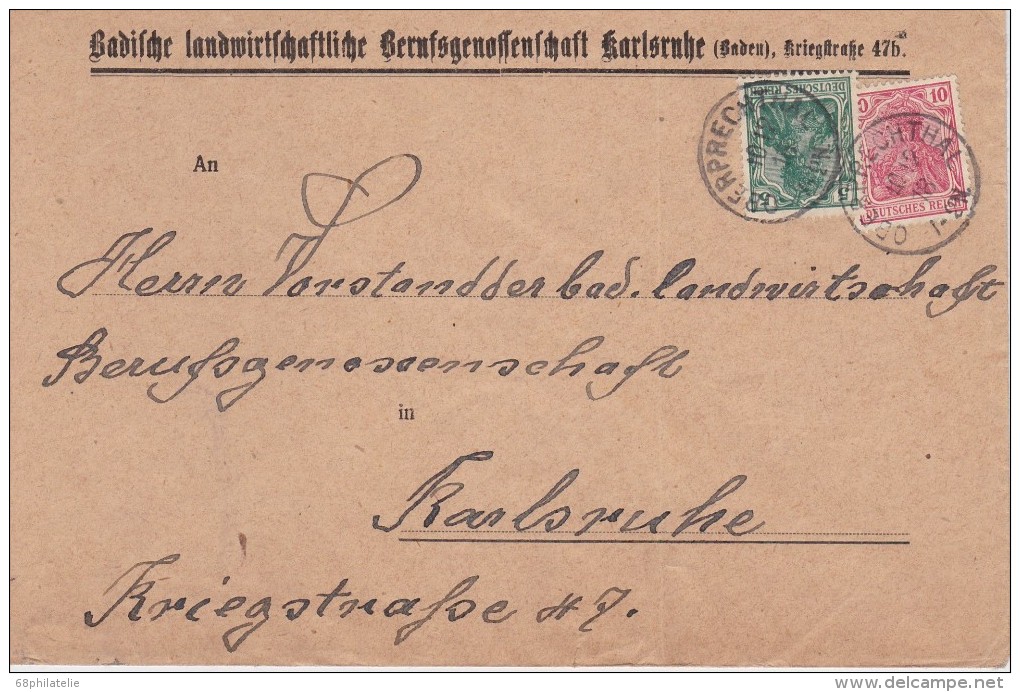 ALLEMAGNE 1918 LETTRE DE OBERPRECHTHAL - Lettres & Documents