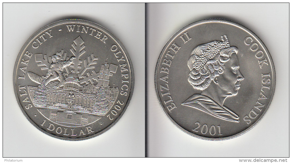 COOK ISLAND 1 Dollar 2001 Salt Lake City JO 2002 - Cook