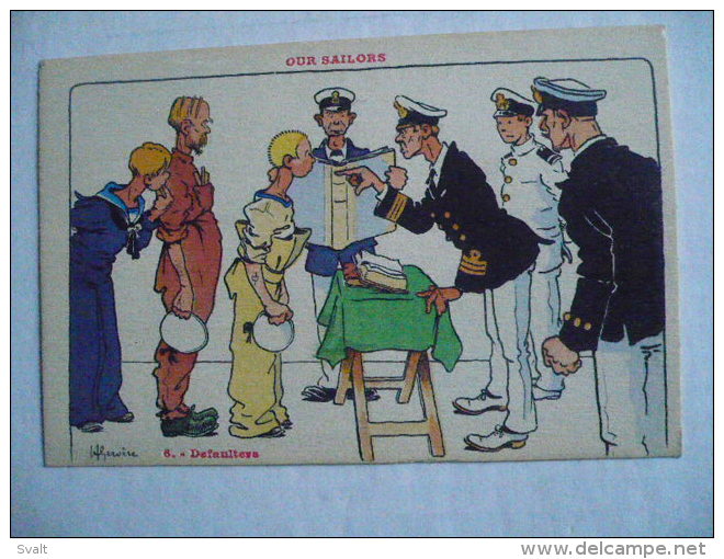 Ancienne Carte Postale : : Illustrateur H. GERVESE   OUR SAILORS :  6 - DEFAULTERS - Autres & Non Classés