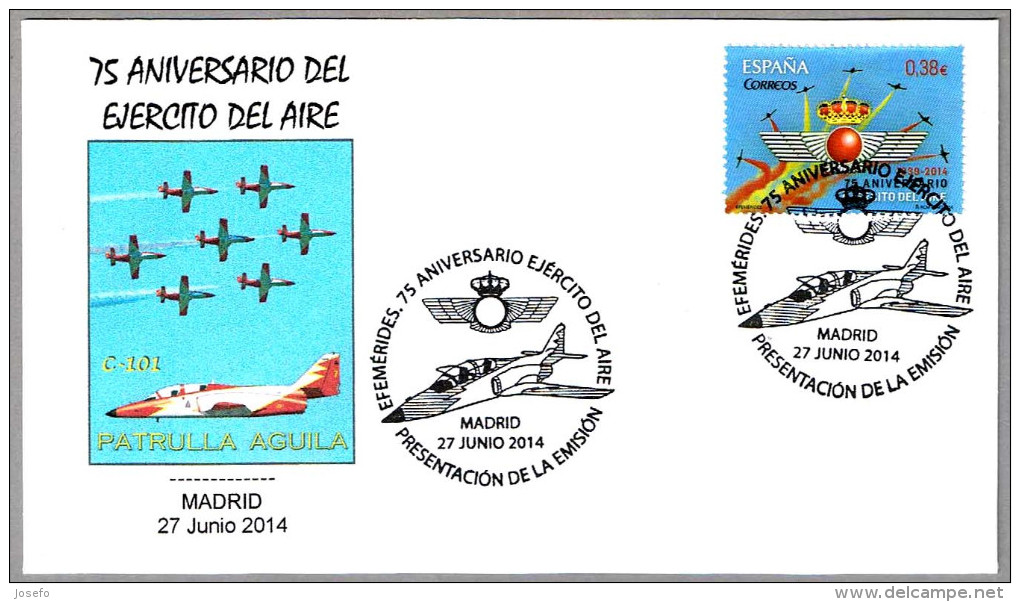 75 Años EJERCITO DEL AIRE - C-101 - PATRULLA AGUILA. Madrid 2014 - Aviones