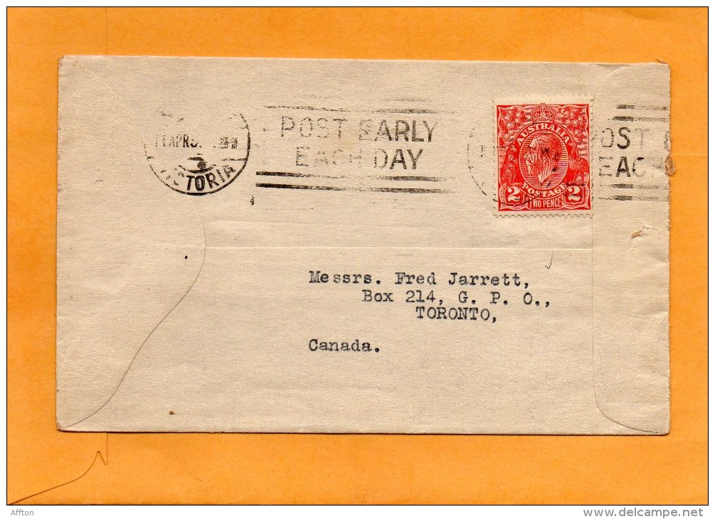 Australia 1934 Cover Mailed - Brieven En Documenten